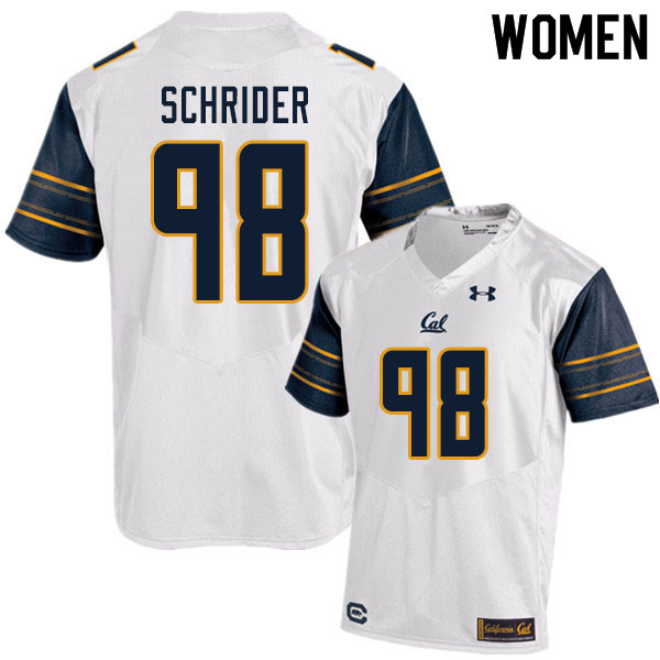 Women #98 Ben Hawk Schrider Cal Bears UA College Football Jerseys Sale-White